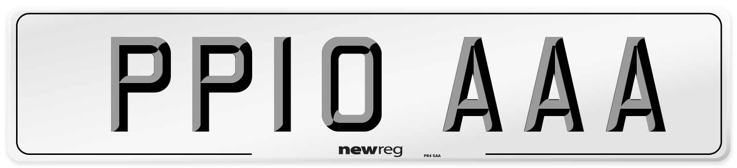 PP10 AAA Number Plate from New Reg